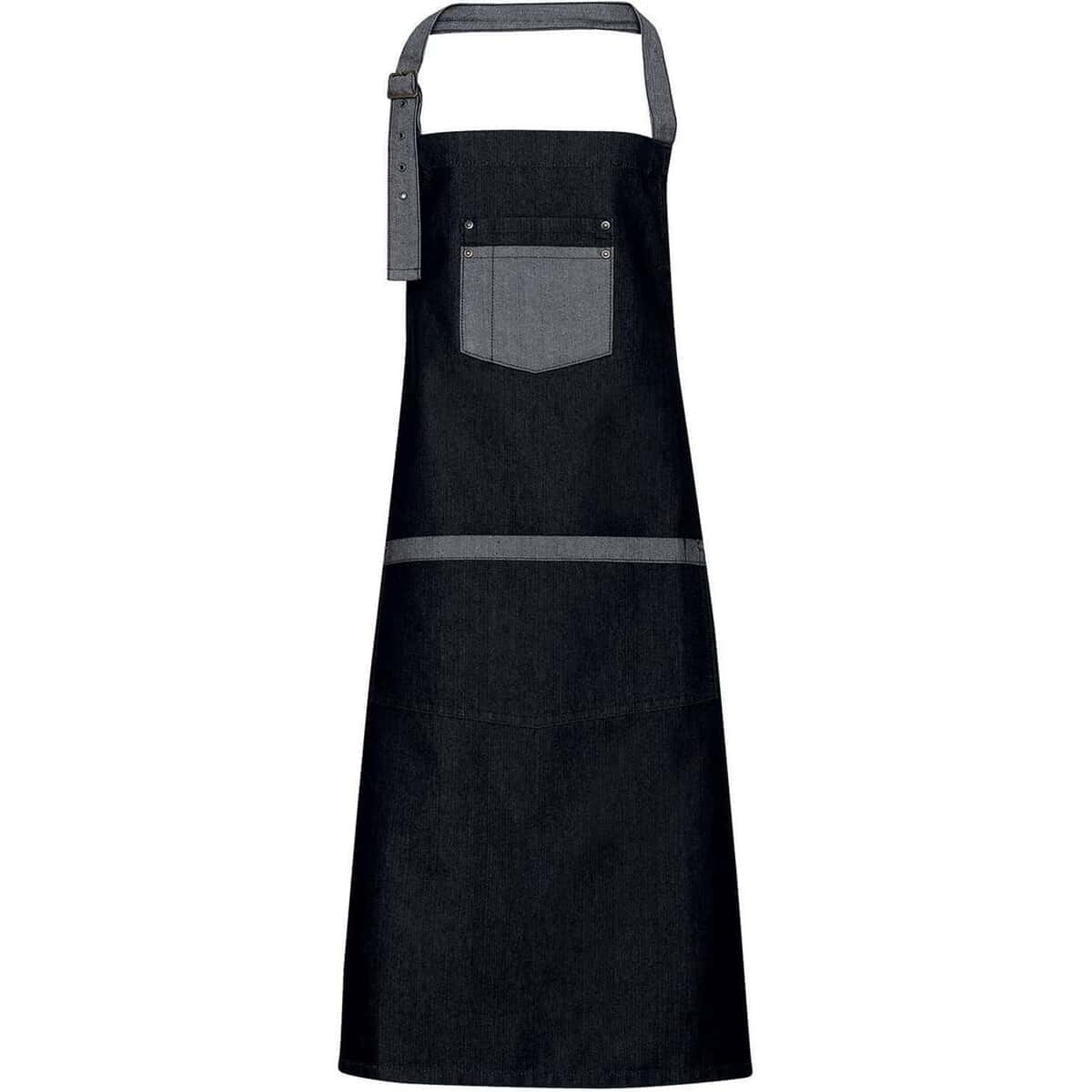 Domain Contrast Denim Bib Apron - RP127