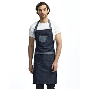 Domain Contrast Denim Bib Apron - RP127