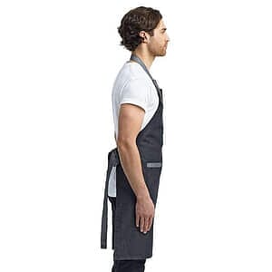 Domain Contrast Denim Bib Apron - RP127