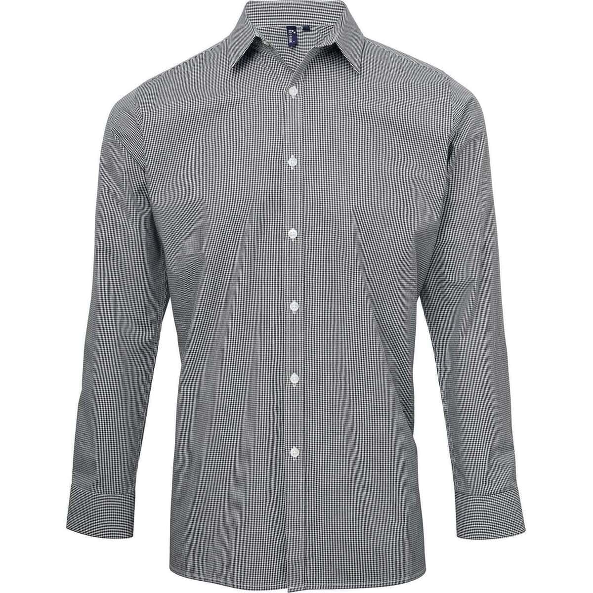 Men's Microcheck Gingham Cotton Shirt - RP220