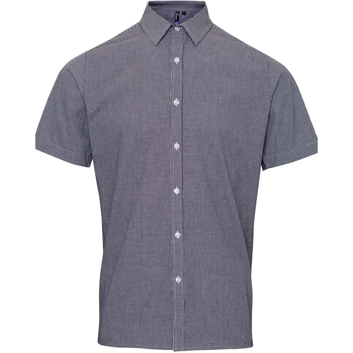 Men's Microcheck Gingham Cotton Shirt - RP221