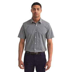 Men's Microcheck Gingham Cotton Shirt - RP221