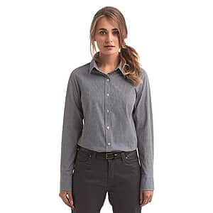 Women's Microcheck Gingham Cotton Shirt - RP320