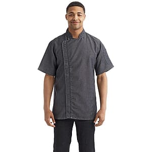 Unisex Zip-Close Short Sleeve Chef's Coat - RP906