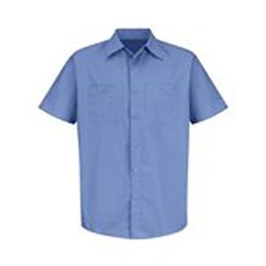 Men's Industrial Stripe Short Sleeve Work Shirt - SB22