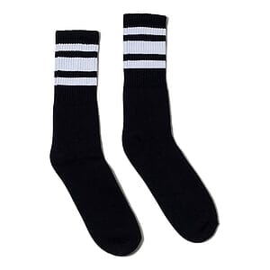 USA-Made Striped Crew Socks - SC100