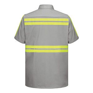 Men's Enhanced Visibility Short Sleeve Cotton Work Shirt - SC40E