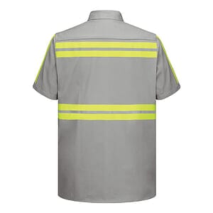Men's Tall Enhanced Visibility Short Sleeve Cotton Work Shirt - SC40ET