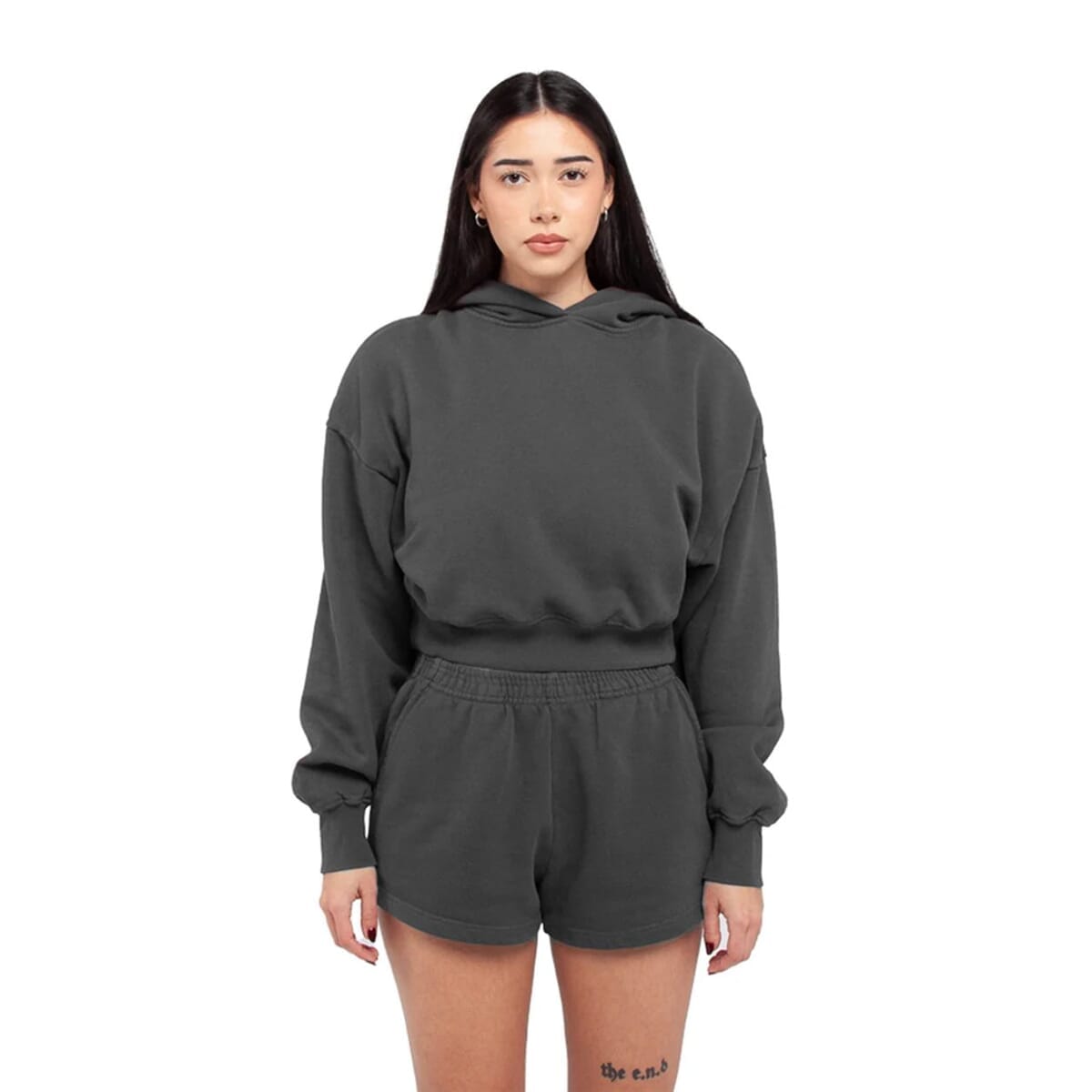 Women's Garment-Dye Crop Hooded Sweatshirt - SHGWC