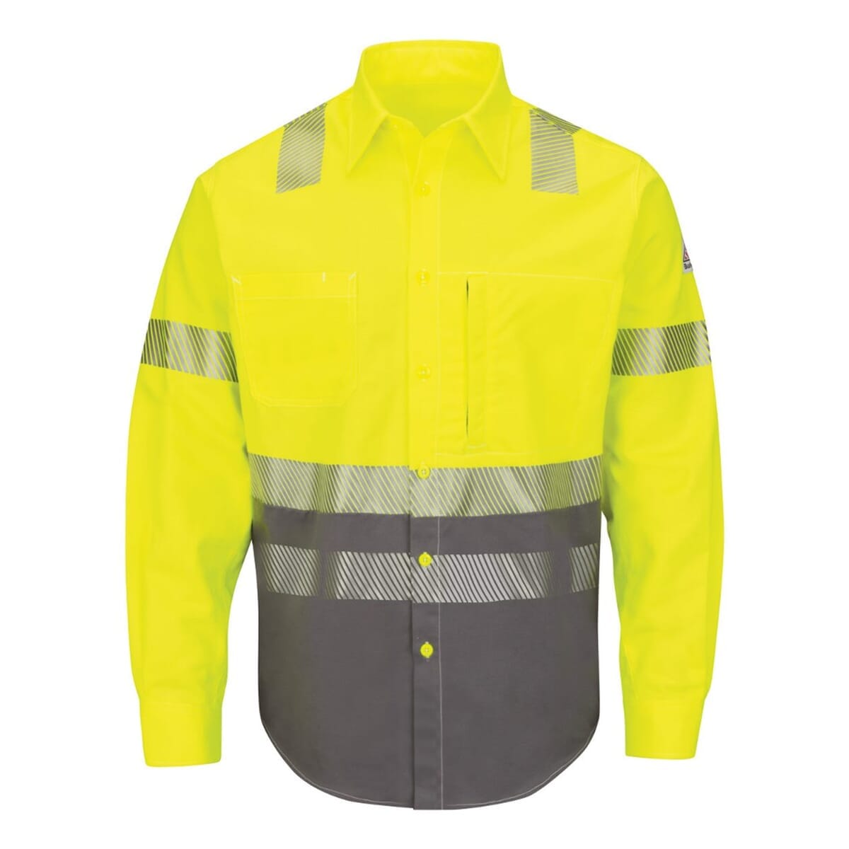 Men's Tall Hi-Visibility Color Block Uniform Shirt - EXCEL FR® ComforTouch® - 7 oz. - SLB4HT