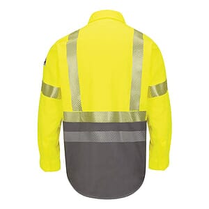 Men's Tall Hi-Visibility Color Block Uniform Shirt - EXCEL FR® ComforTouch® - 7 oz. - SLB4HT