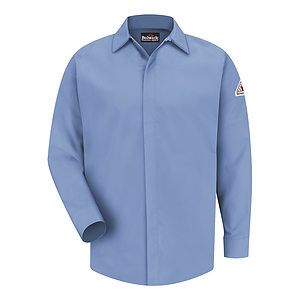 Men's Concealed-Gripper Pocketless Work Shirt - SLS2