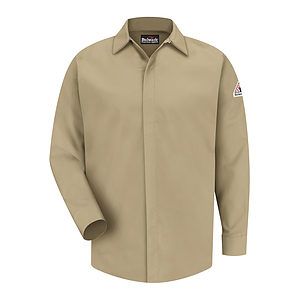 Men's Concealed-Gripper Pocketless Work Shirt - SLS2