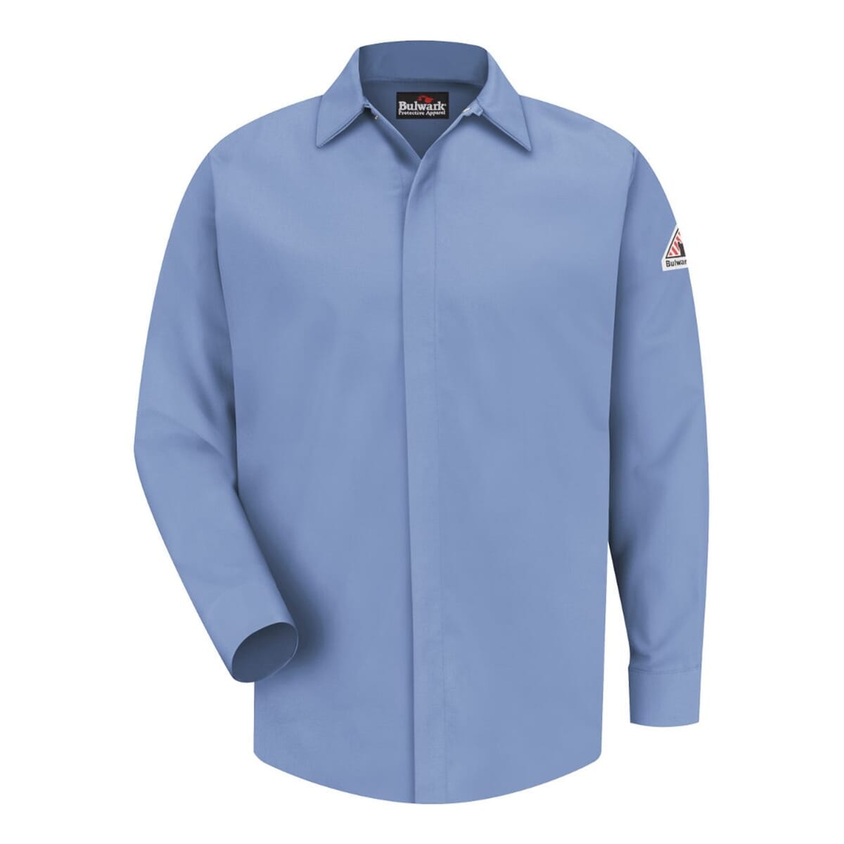 Men's Tall Concealed-Gripper Pocketless Work Shirt - SLS2T