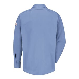 Men's Tall Concealed-Gripper Pocketless Work Shirt - SLS2T
