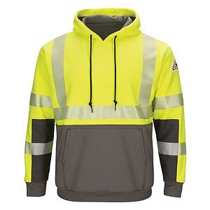 Men's Hi-Visibility Color-Blocked Hooded Sweatshirt - SMB4