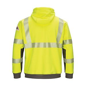Men's Hi-Visibility Color-Blocked Hooded Sweatshirt - SMB4