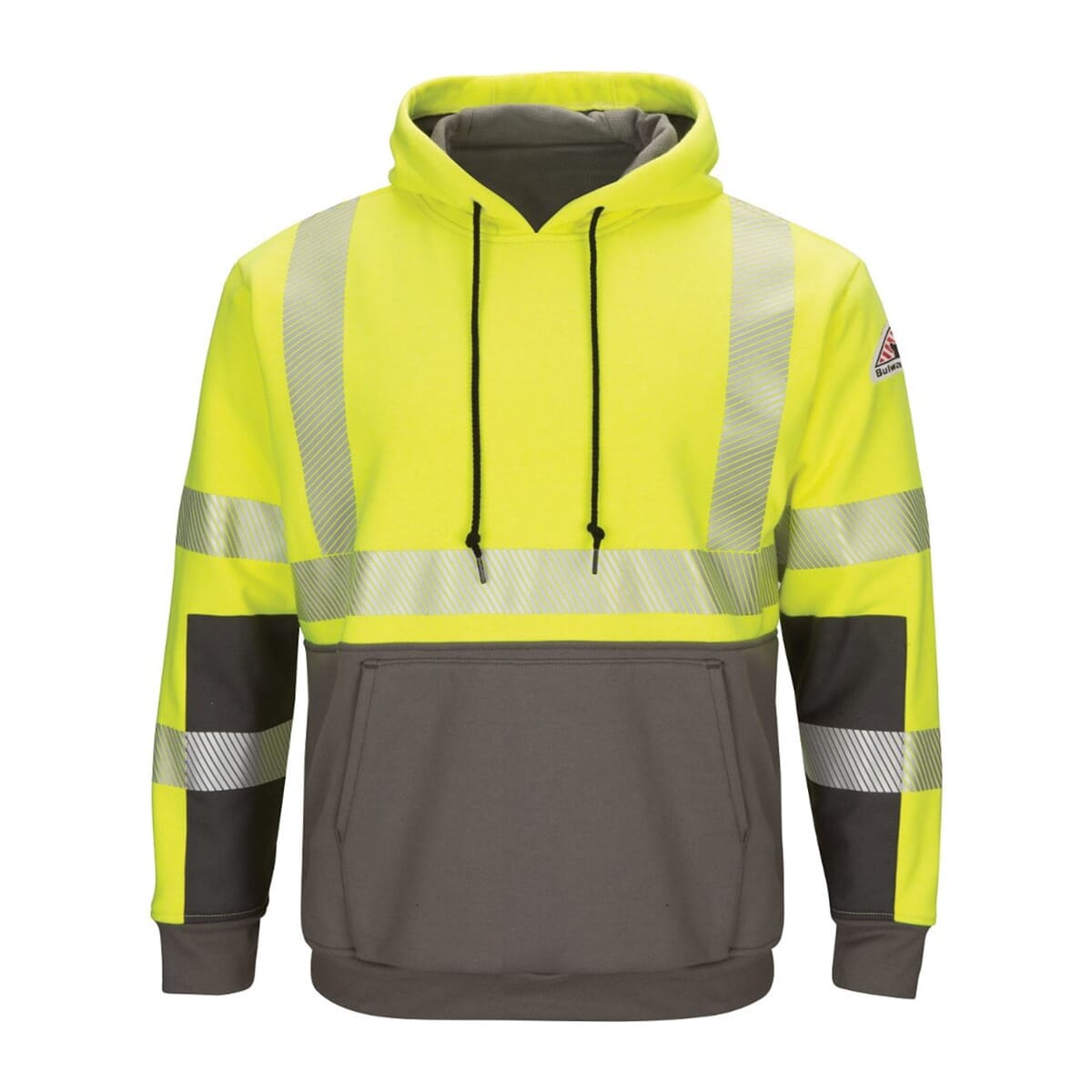 Men's Tall Hi-Visibility Color-Blocked Hooded Sweatshirt - SMB4T