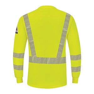 Men's Hi-Visibility Lightweight Long Sleeve Henley - SML4