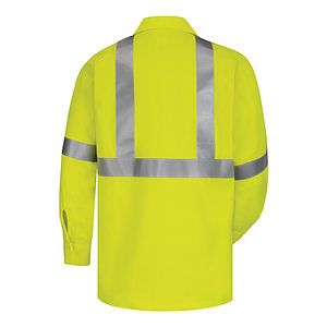 Men's High Visibility Long Sleeve Work Shirt - SMW4