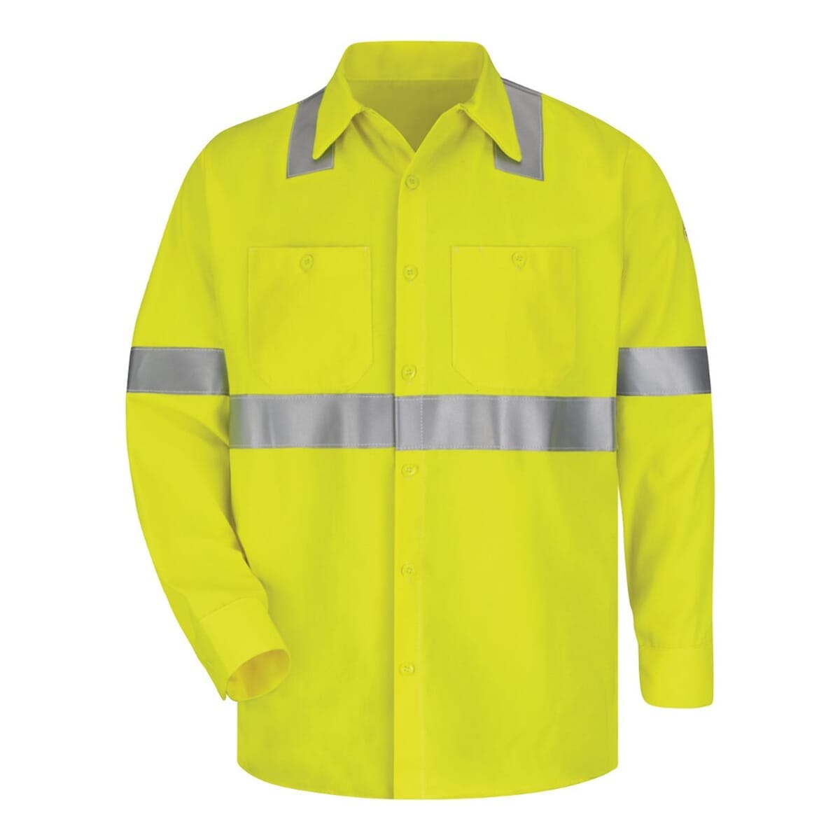 Men's Tall High Visibility Long Sleeve Work Shirt - SMW4T