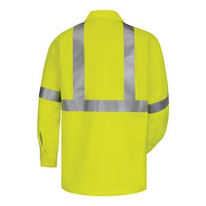 Men's Tall High Visibility Long Sleeve Work Shirt - SMW4T