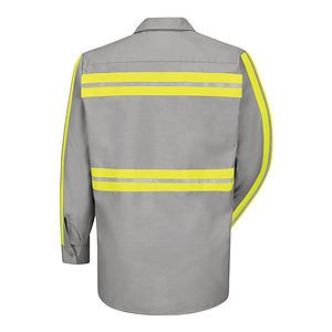 Men's Industrial Enhanced-Visibility Long Sleeve Work Shirt - SP14E