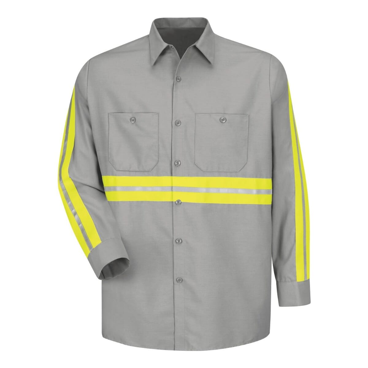 Men's Tall Industrial Enhanced-Visibility Long Sleeve Work Shirt - SP14ET