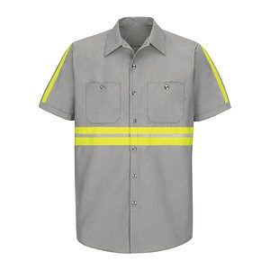 Men's Enhanced Visibility Industrial Work Shirt - SP24E