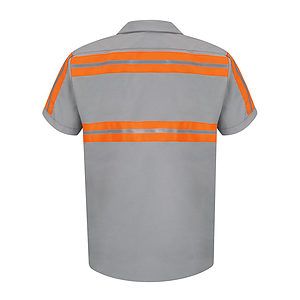 Men's Enhanced Visibility Industrial Work Shirt - SP24E