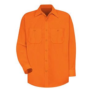 Men's Enhanced Visibility Long Sleeve Work Shirt - SS14