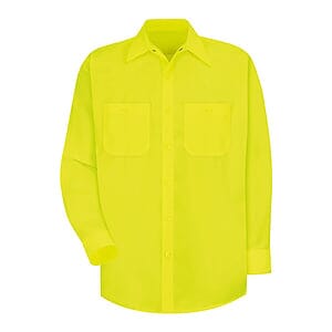 Men's Tall Enhanced Visibility Long Sleeve Work Shirt - SS14T