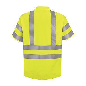 Men's High Visibility Safety Short Sleeve Work Shirt - SS24HV