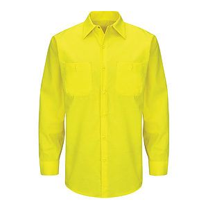 Men's Enhanced & Hi-Visibility Long Sleeve Work Shirt - SY14