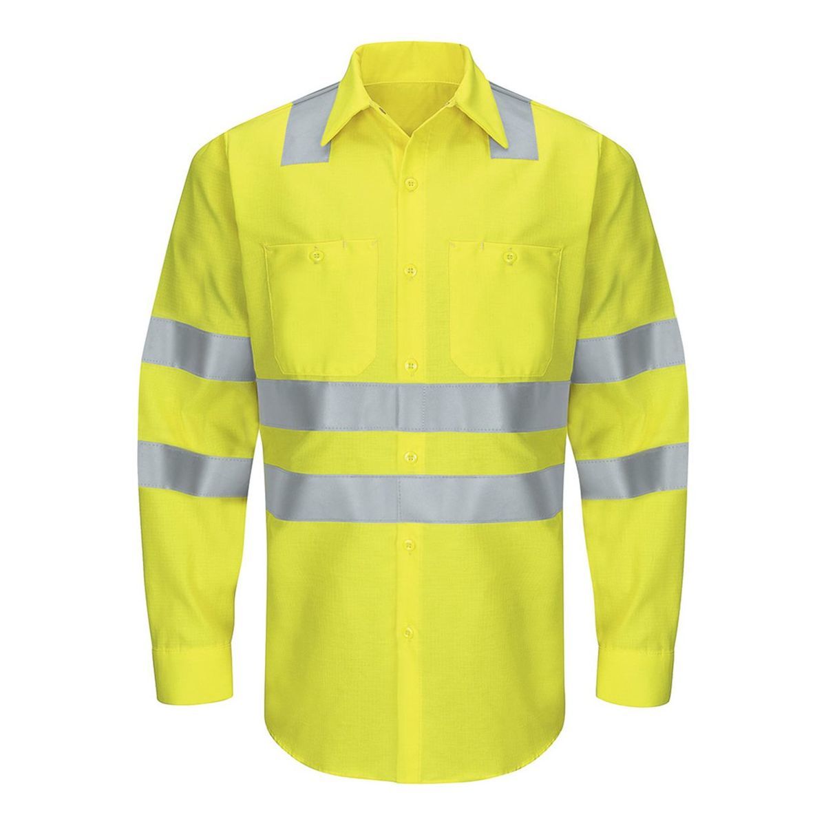 Men's Tall Enhanced & Hi-Visibility Long Sleeve Work Shirt - SY14T