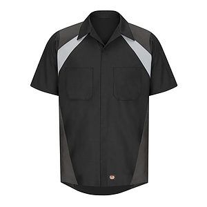 Men's Tri-Color Short Sleeve Shop Shirt - SY28