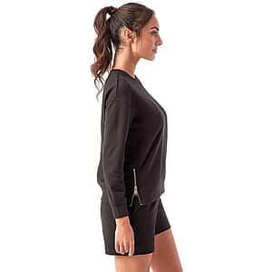 Women's Billie Side-Zip Crewneck Sweatshirt - TD600