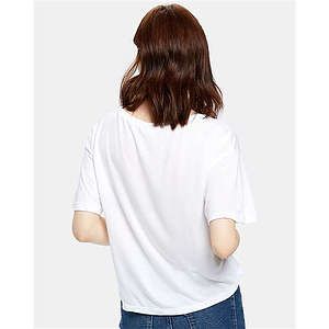 Women's Boxy Open Neck Tee - US309
