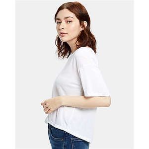 Women's Boxy Open Neck Tee - US309