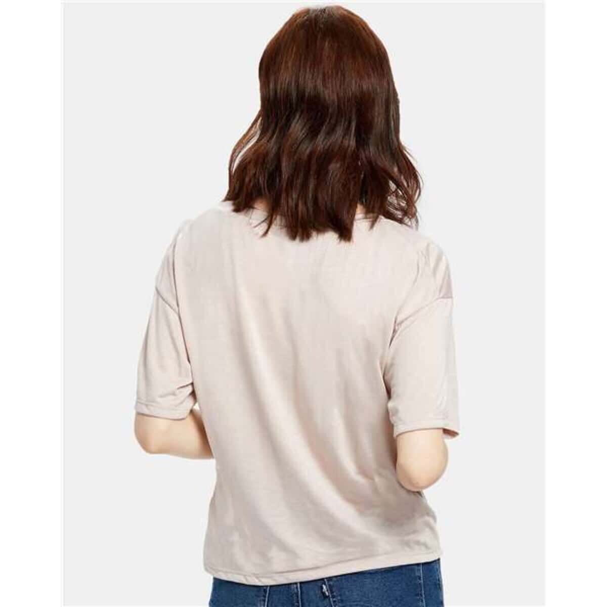 Women's Boxy Open Neck Tee - US309
