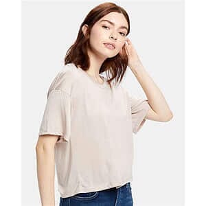Women's Boxy Open Neck Tee - US309