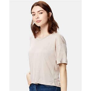 Women's Boxy Open Neck Tee - US309