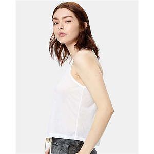 Women's Sheer Cropped Racer Tank Top - US510