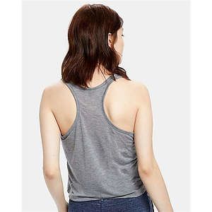 Women's Sheer Cropped Racer Tank Top - US510