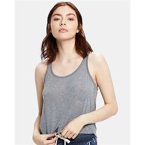 Women's Sheer Cropped Racer Tank Top - US510