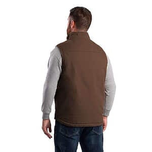 Men's Heartland Sherpa-Lined Washed Duck Vest - V818