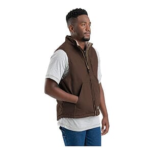 Men's Heartland Sherpa-Lined Washed Duck Vest - V818