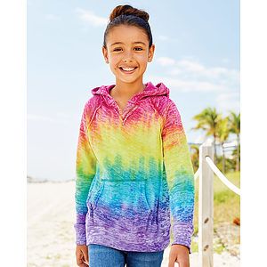 Girls’ Courtney Burnout V-Notch Hooded Sweatshirt - W1162Y