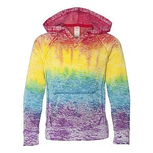 Girls’ Courtney Burnout V-Notch Hooded Sweatshirt - W1162Y