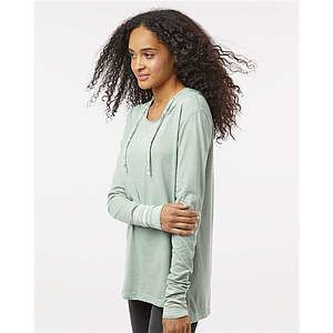 Women's Heathered Jersey Hooded Tunic - W19439